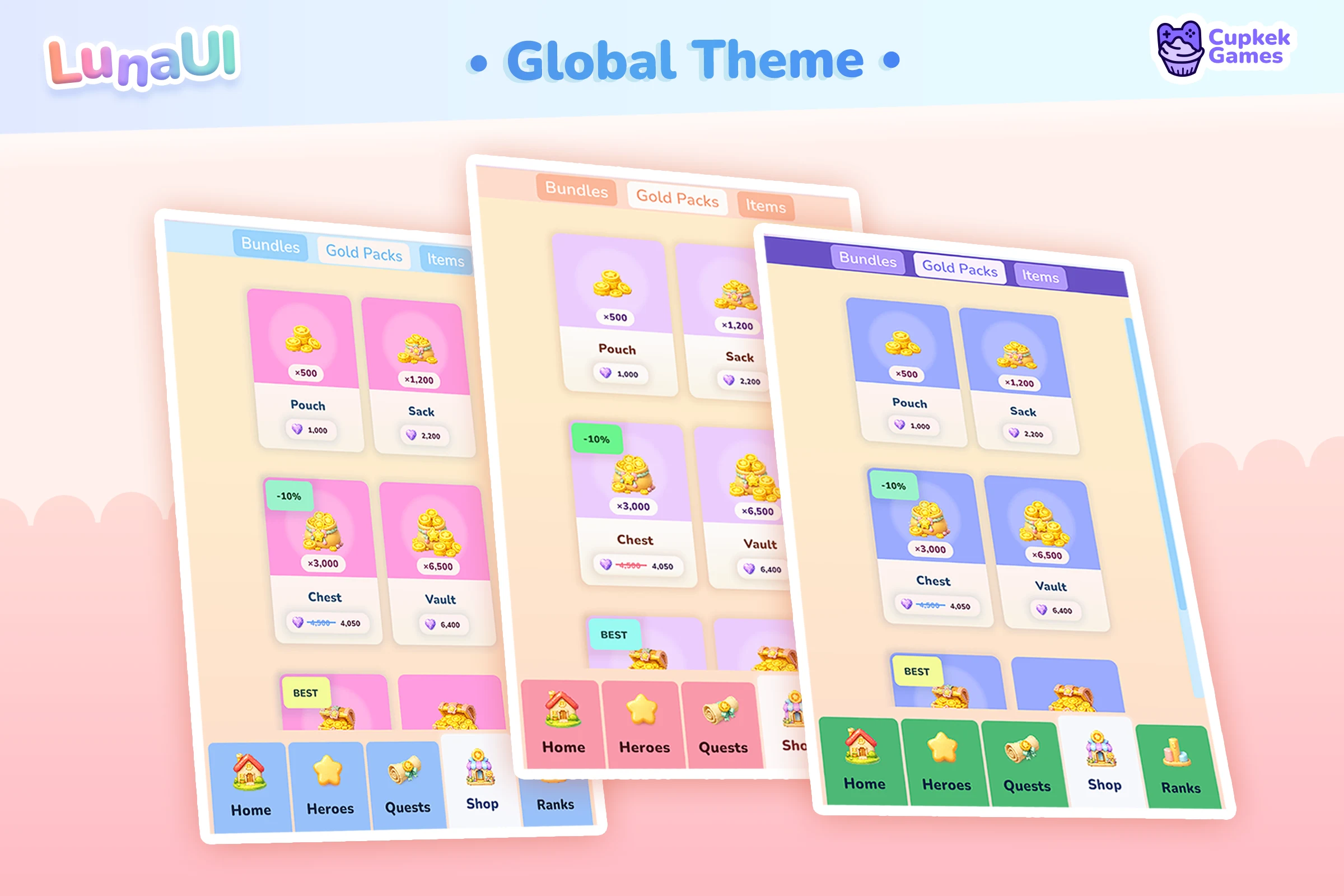 Theming β change one global theme color and the entire project re-themes