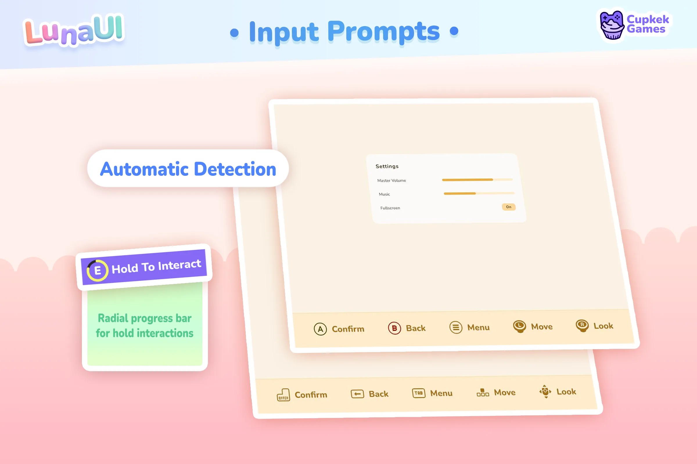 Input Prompts β device-aware button glyphs