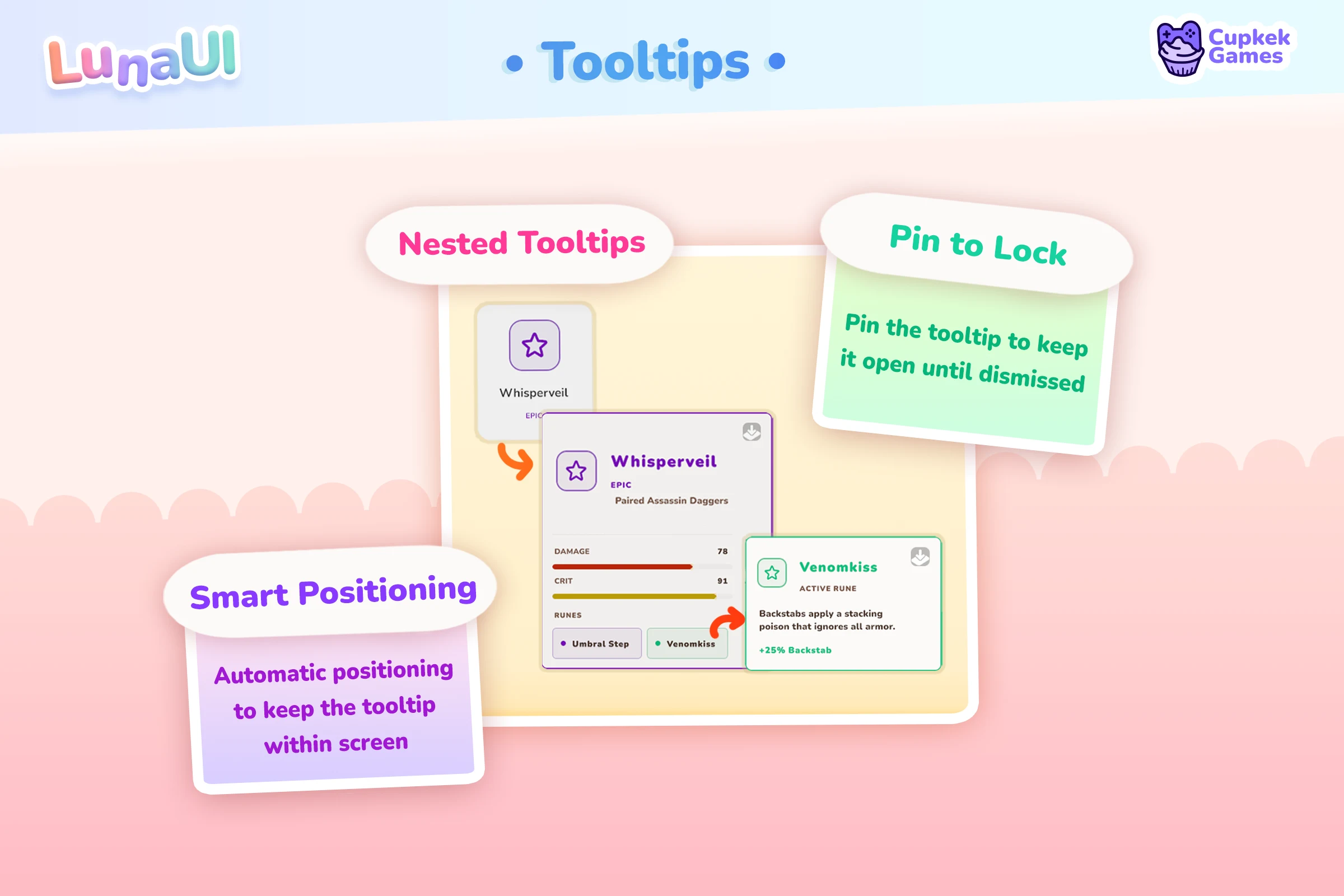 Tooltip β rich tooltips on a grid of skill icons