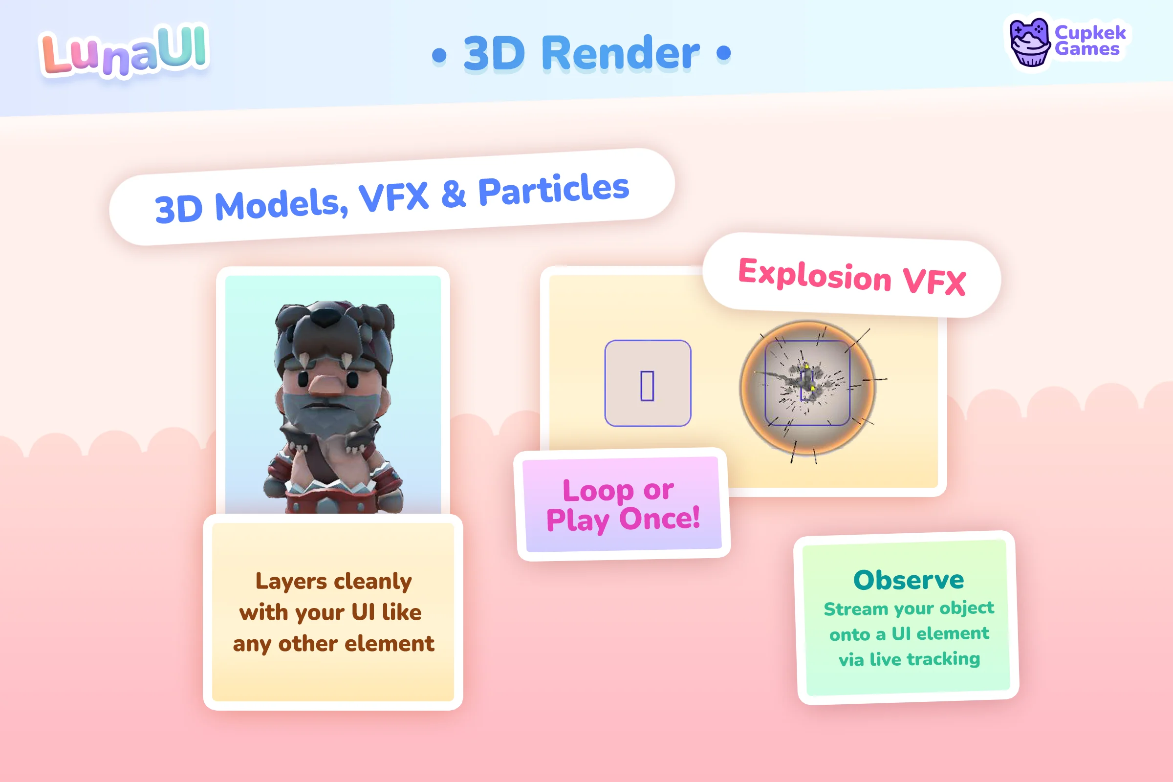 UI Render β live 3D content rendered inside UI